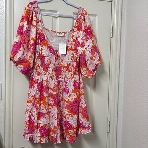 NWT Meritt Floral Smocked Back Dress